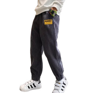 真维斯童装男童加绒裤子秋冬一体绒棉裤灯芯绒长裤儿童加厚运动裤