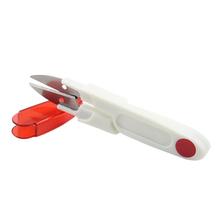 家用手工小剪刀修线头裁缝弹簧十字绣专用U型带盖家居多用纱剪