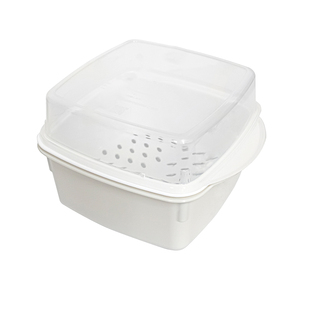 日本进口SANADA微波炉专用蒸笼器皿加热碗容器蒸包子饺子蒸锅饭盒