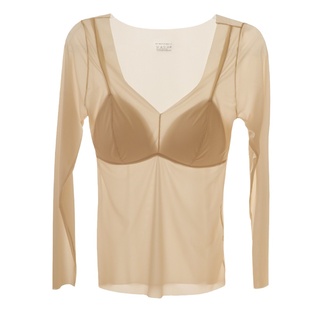 贴身日记超薄面膜美肤肌底衣恒温速暖打底衫带胸垫隐形保暖内衣女