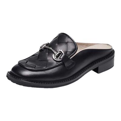 接吻猫夏季休闲包头穆勒拖鞋