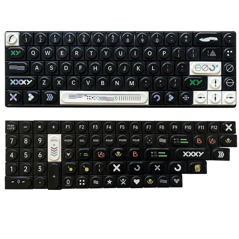 客制化PBT键帽 十字轴磁轴键盘适用Wooting CSGO苹果C64拼色日志