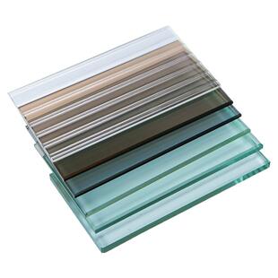 定制钢化玻璃圆边方形异形桌面茶几电视柜玻璃普白超白欧灰色玻璃