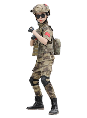 儿童迷彩服套装迷彩服军训吃鸡