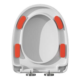 马桶盖家用通用加厚坐便盖板老旧式UVO型厕所子母坐便圈盖子配件