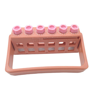 牙科6孔旋钮计数锉针架塑料机扩针架扩大针架根管锉架车针架口腔