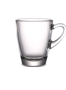 进口材质耐热玻璃杯咖啡把杯