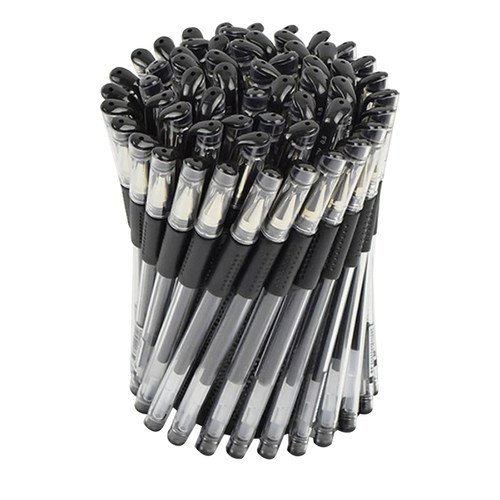 中性笔0.5mm子弹头黑色碳素笔水性笔学生考试办公用签字笔圆珠笔