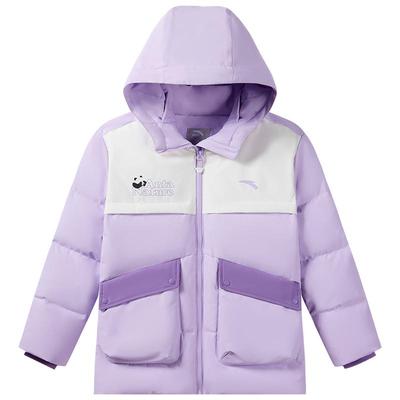 安踏儿童羽绒服女童加厚棉羽面包服秋冬2025新款保暖羽绒外套洋气