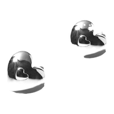 韩国coldframeins简约爱心耳钉