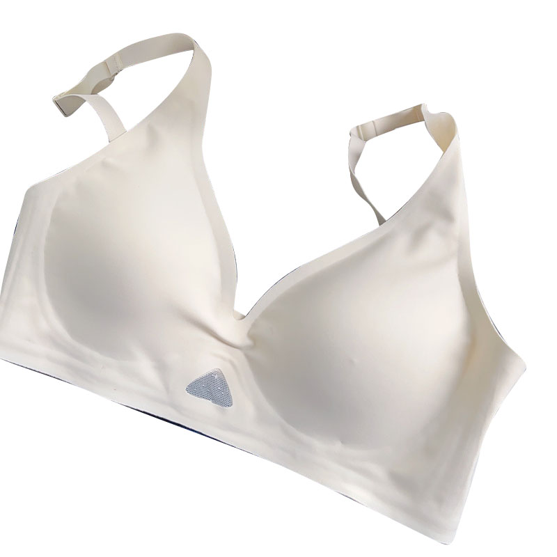 半岛森林~氧气内衣女无痕裸感果冻软支撑bra舒适深V薄款夏季胸罩