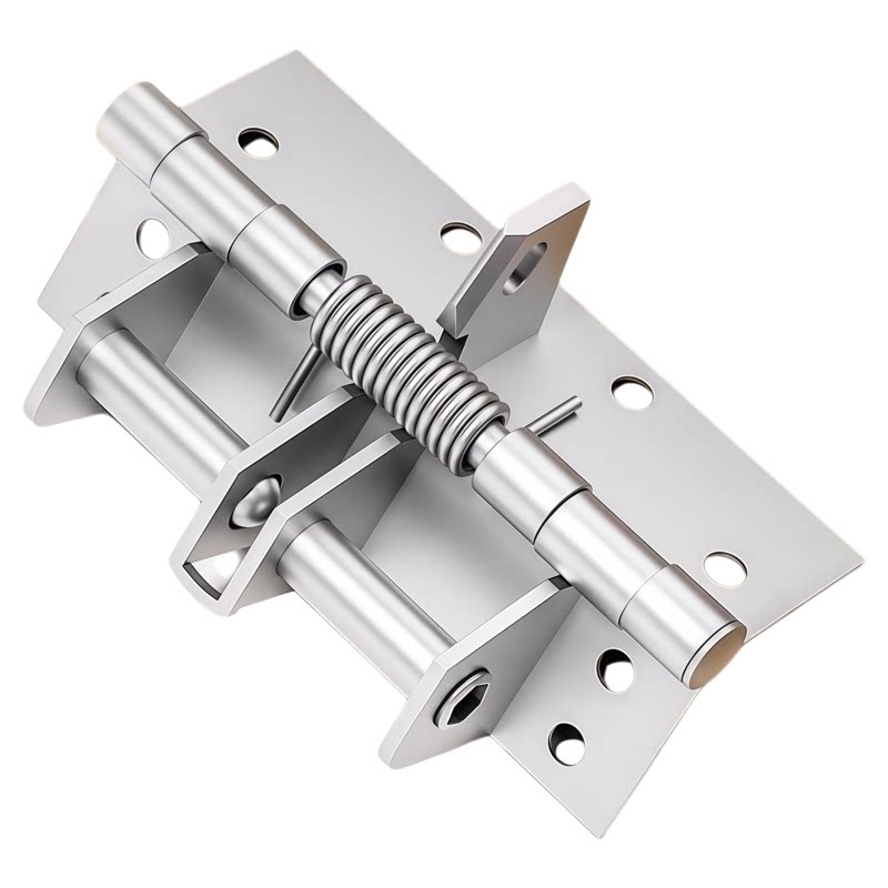 多功能闭门器自动关门合页4寸缓冲装置弹簧隐形铰链90度直角定位
