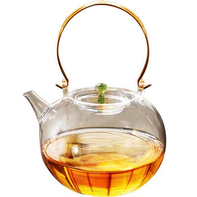 中式提梁耐热高硼硅大容量烧水壶