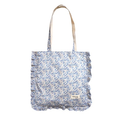 Liberty碎花荷叶边帆布袋