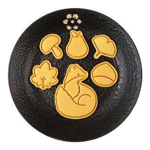 圣诞节饼干模具卡通松树枫叶曲奇翻糖立体按压式印花家用烘焙工具