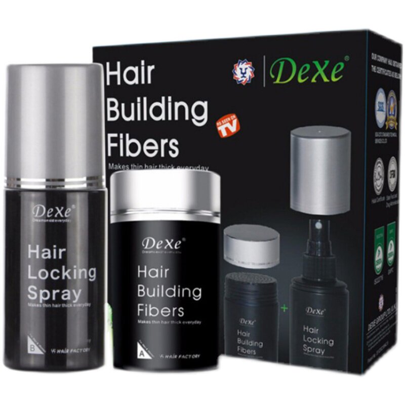 Dexe增发纤维套装 头发丝丝浓密发宝22G 假发头顶补发定型水神器