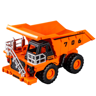 矿车模型仿真工程车渣土运输车卡车翻斗车玩具收藏摆件男孩自卸车