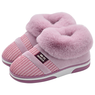 回力棉拖鞋女冬季2026新款加绒加厚带后跟情侣家居一对保暖棉鞋男