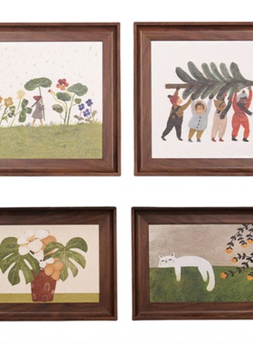 样板间儿童房可爱装饰画摆件