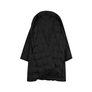 LESS冬连帽可拆卸长款宽松羽绒衣时尚大围巾帽羽绒服女2O9C11410