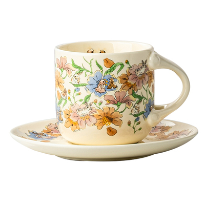 CathKidston创意纽扣马克杯碟