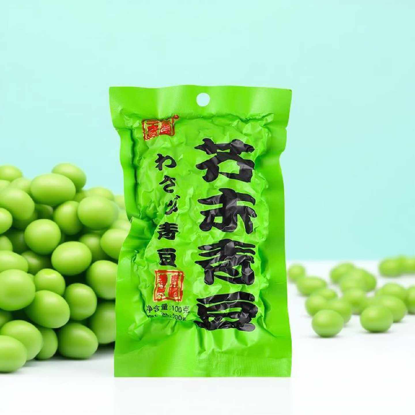 唐园芥末青豆唐元麻辣青豆100克坚果炒货零食零食休闲食品