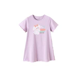 儿童睡裙全棉无痕睡衣裙女童新款家居服全棉公主风短袖宝宝睡衣