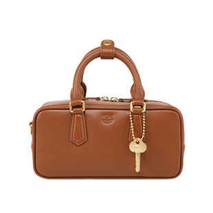 VONI VLNY 葆薇 小众真皮保龄球包手提斜挎波士顿包枕头包小方包