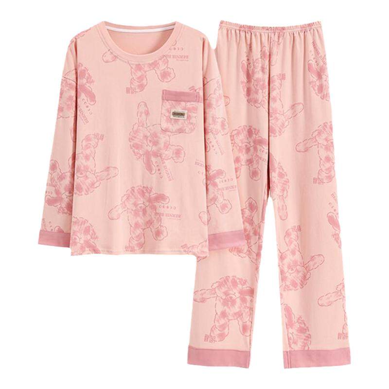 浪莎睡衣女2025年春秋季新款长袖纯棉可外穿秋冬款女士家居服套装