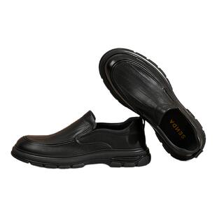 森达休闲皮鞋男士秋冬商场同款舒适简约通勤满帮套脚皮鞋1TG02DM4