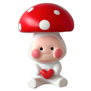 可爱日子 3D立体可爱创意红蘑菇卡通冰箱磁贴有趣个性装饰挂件