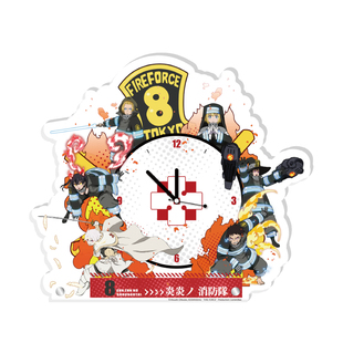 炎炎消防队森罗环亚瑟爱丽丝桌面亚克力时钟官方正版授权动漫周边