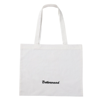 定制款蓝色氧气清透感刺绣帆布包