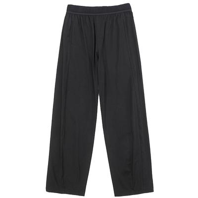 谜底阔腿裤女2025夏季新品通勤黑色弹力宽松特色长裤子252MK0527