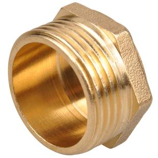 全铜加厚外丝堵头内丝管帽内外丝闷头丝堵4分6分管堵四分管铜堵头