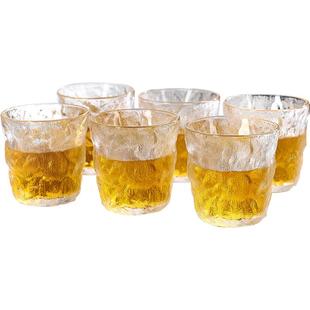 青苹果冰川纹玻璃杯6只装ins风高颜值水杯女夏果汁饮料杯子