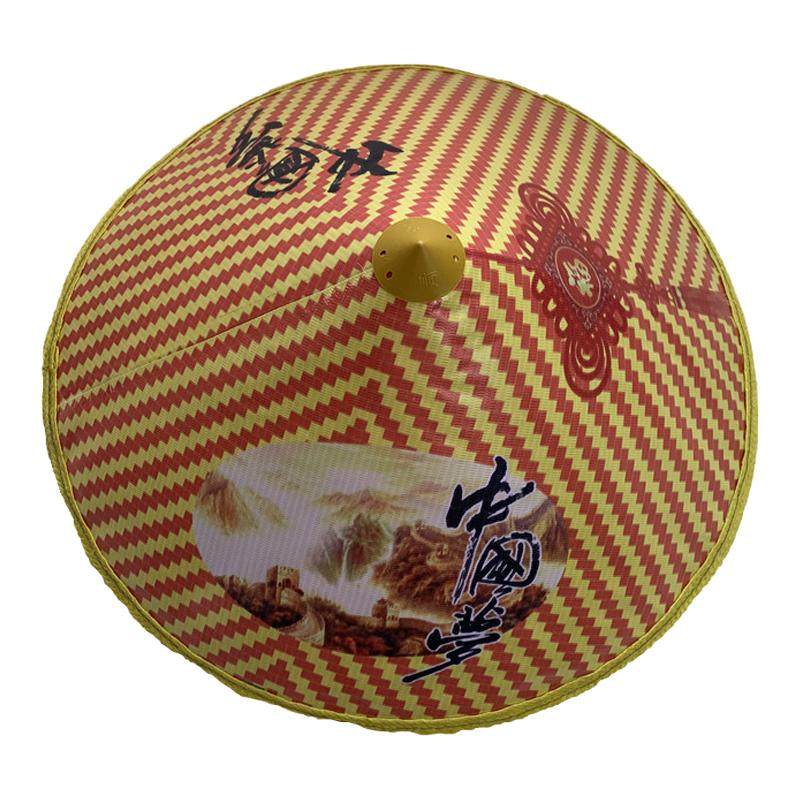 防雨竹编斗笠帽子女夏季户外防晒遮阳帽大檐太阳帽钓鱼帽男