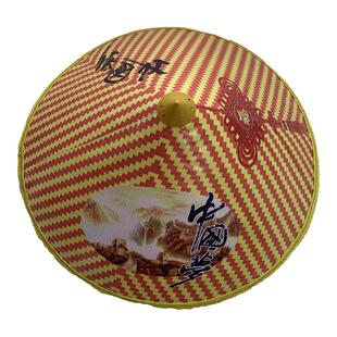 防雨竹编斗笠帽子女夏季户外防晒遮阳帽大檐太阳帽钓鱼帽男