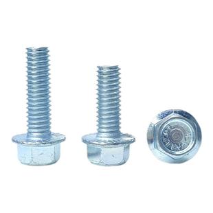 美制5级镀锌法兰外六角凹穴带齿螺丝螺栓1/4-20，5/16-18,3/8-16