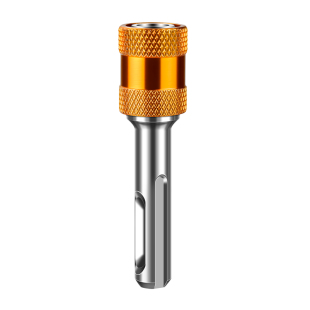 轻型电锤转接头圆柄两坑两槽转六角柄冲击钻批头套筒快脱自锁接杆
