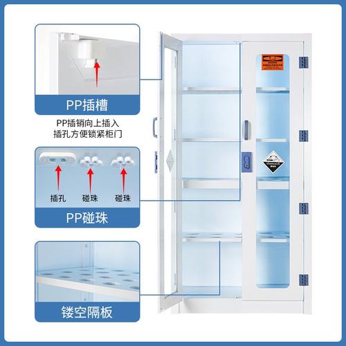 实验室仪器柜PP药品柜耐腐蚀酸碱试剂柜化学品安全存放柜PP器皿柜