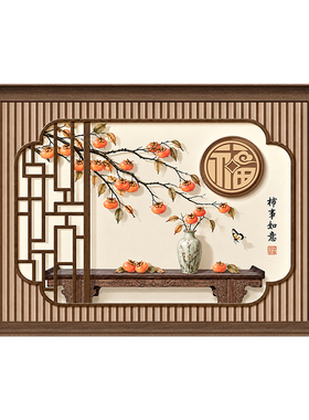新中式电表箱盒遮挡装饰画