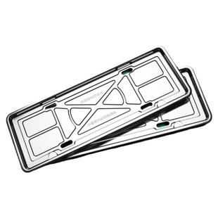 车牌架汽车牌保护框车牌罩牌照边框不锈钢牌汽车牌架框新能源车牌