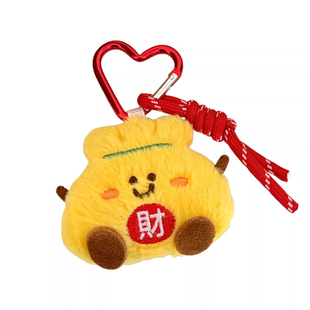 新年马上发财包包挂件卡通毛绒公仔玩偶钥匙扣送情侣闺蜜挂饰礼物