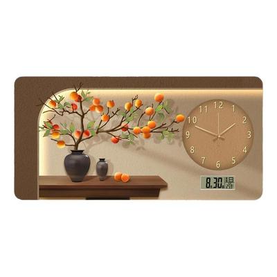 柿如意新中式餐厅装饰画高