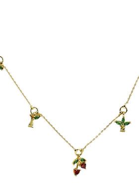 小众轻奢精致设计锆石镶嵌项链