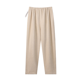 孕妇睡裤冬季半边绒大码可调节不勒肚春秋季月子服柔软亲肤家居裤