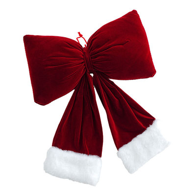 绒布蝴蝶结/超大红色成品