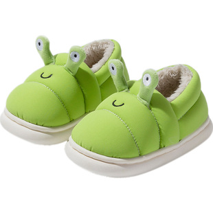 儿童棉拖鞋冬季防水羽绒布男童家居防滑女童包跟宝宝加绒可爱室内