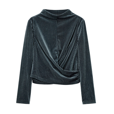 颜域半高领丝绒保暖针织毛衣